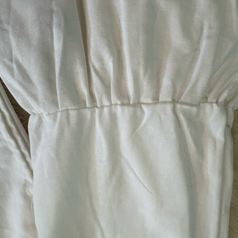 Elegant White Gathered Top